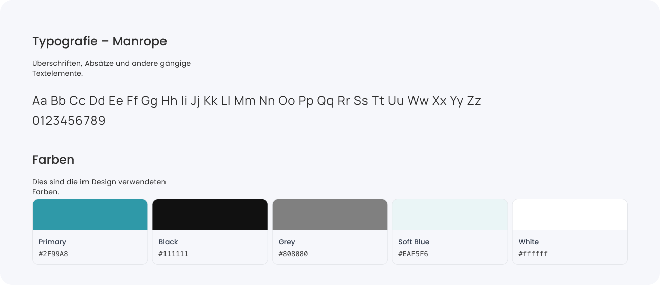 Osteopathie Branding – Typografie und Farben