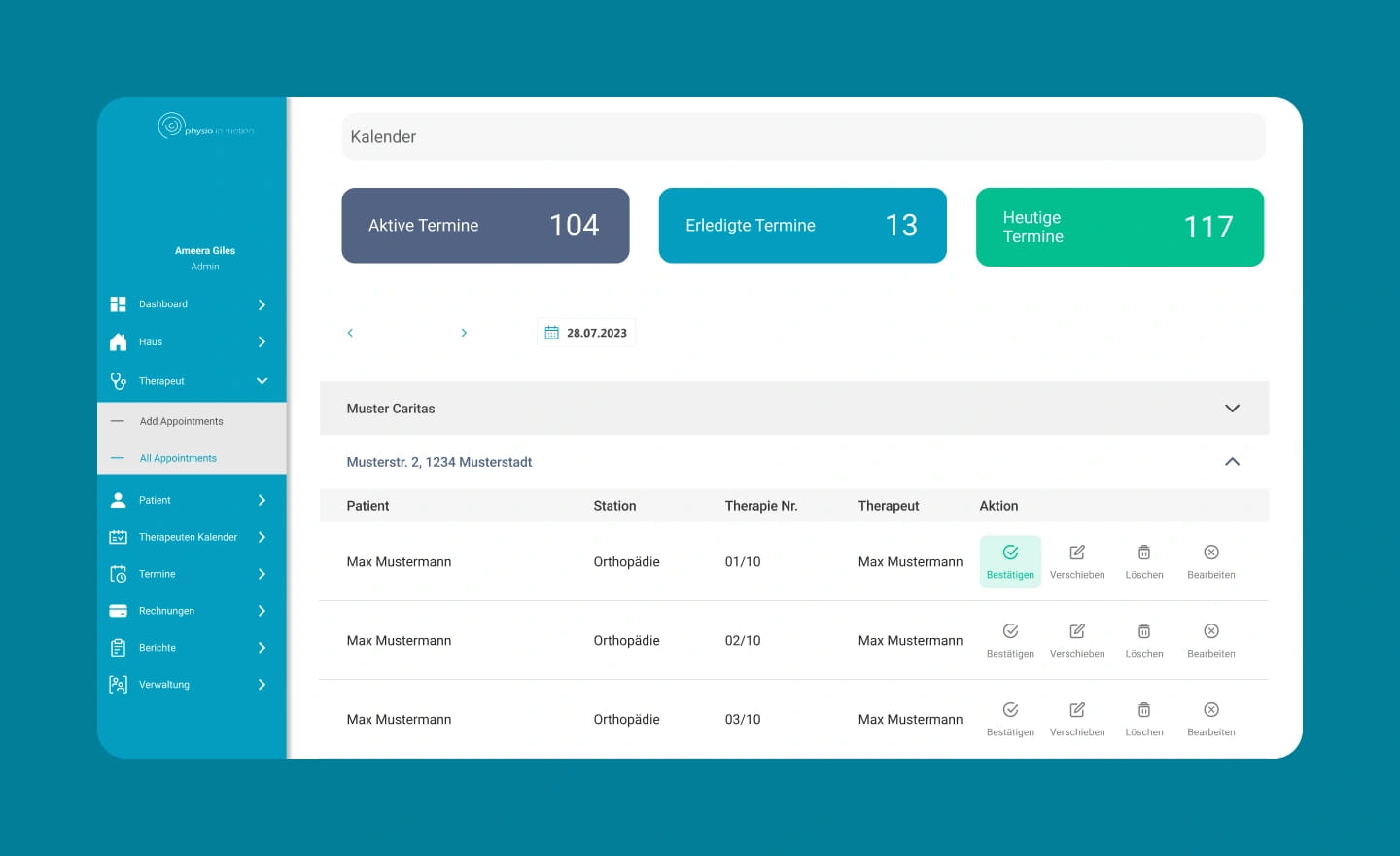 Physio in Motion App Mesh App Mobile App Hero