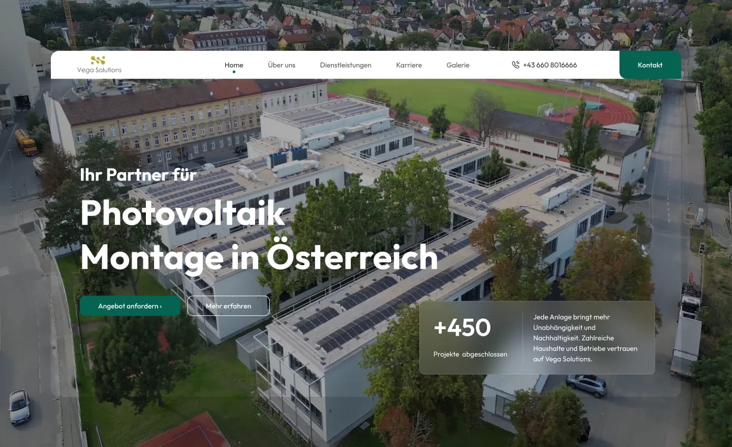 Vega Solutions Referenz Hero